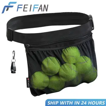 כדור טניס לסחוב תיק גדול קיבולת רוכסן כדור טניס אחסון מותן תיק חיצוני ספורט טלפון נייד בעל רשת כיס