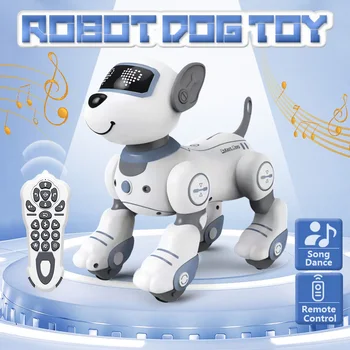 כלב רובוט שלט אלחוטי חכם אלקטרוני הכלב חיית המחמד לשיר לרקוד הליכה פעלולים לגעת ילדים צעצועים חינוכיים