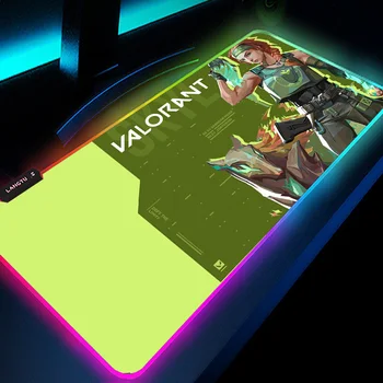 ללא פליטת מקלדת משטח LED Mousepad ההתקנה גיימר משחק ספורט אלקטרוני זוהר העכבר מחצלת Valorant Xxl אנימה מחצלת RGB פדים לעכבר עמיד למים