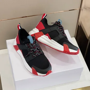מון מותג גברים נעלי 2023 קוריאני אופנה גברים סניקרס צבעוניים, שרוכים נעליים לערבב צבעים לנשימה נעלי ספורט ספורט Footware