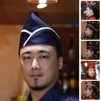 מסעדת סושי שף יפני הסירה את כובע גברים, נשים, מטבח כובע שף המלון מבשל אבק-הוכחה ויינהאוס מלצר כובע העבודה