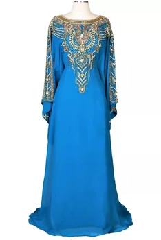 מרוקו דובאי שמלה ארוכה ארוכה שמלת בסדר שמלת ערב ארוכה