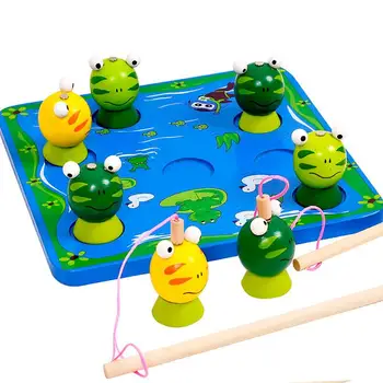 משחק דיג הפעוט מונטסורי דיג משחק לוח צעצועים צעצועים חינוכיים בגיל הרך למידה עבור ילדים פעוטות מתנות יום הולדת