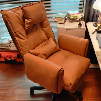 משחקי המחשב Office כיסאות מתקפלים מבטא כורסת עור כיסאות משרדיים נוחים Chaises דה הלשכה ריהוט הבית WRXXP