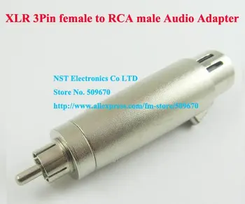 משלוח חינם /2pcs/איכות גבוהה. מיקרופון אודיו מתאם מחבר XLR 3Pin נקבה RCA זכר חדש
