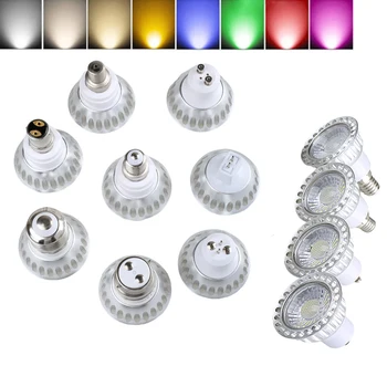 סופר מואר ניתן לעמעום GU10/GU5.3/E27/E14/E12/B22/B15 קלח 5W LED הנורה מנורת 110V 220V אור הזרקורים לבן חם/לבן קר אור led