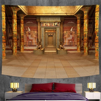 עיצוב הבית המצרי ציור הדפס פוליאסטר שטיח השינה בוהו עיצוב פסיכדלי זירת מזרן יוגה ספה, שמיכה גיליון tapiz