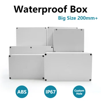 עמיד למים IP67 מארז תיבת פלסטיק ABS ארגונית חוט תיבת צומת עמיד למים אלקטרונית בטוחה תיק בקופסאות פלסטיק גדול גודל