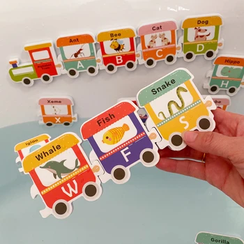 צעצועים לתינוקות הרכבת מכתב צעצועי אמבטיה לילדים רך קצף EVA פאזל בעלי החיים אמבטיה חדר אמבטיה צעצועים מוקדם חינוכי צף מים צעצוע