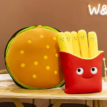 קריקטורה שקית של צ 'יפס Kawaii צעצועים קטיפה מצחיק ממולאים בפלאש צ' יפס חמוד אוכל לחבק כרית ילדים אינטראקטיבי צעצוע חינוכי