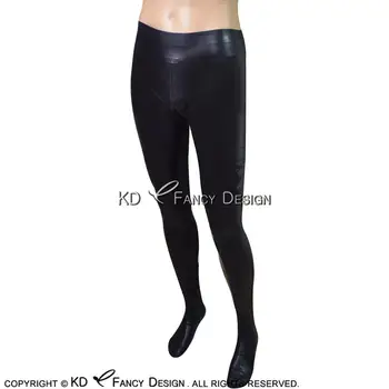 שחור סקסי חותלות לייטקס עם המפשעה רוכסן רגל גרבי גומי מכנסי ג ' ינס מכנסיים מכנסי CK-0026