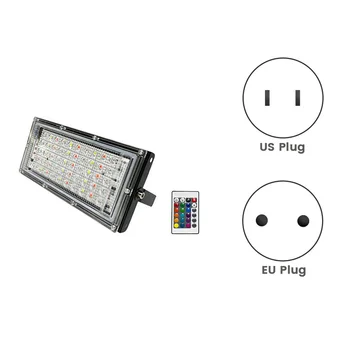 שלט LED Floodlight רפלקטור אור המנורה אטימות IP65 המבול בחוץ גן אור RGB LED ספוט