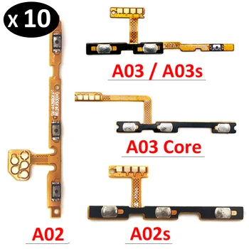 10Pcs/Lot, כוח על עוצמת הקול בצד כפתור המפתח להגמיש כבלים עבור Samsung Galaxy A02 A02S A03s A03 הליבה