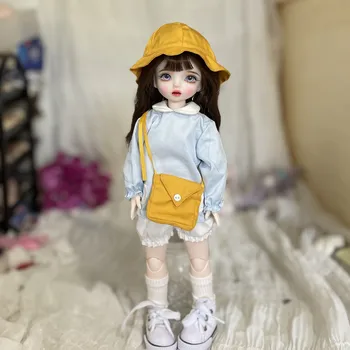 BJD ילדה בובות 30cm Kawaii 6 נקודות משותפות מטלטלין בובות עם בגדים אופנה שיער רך להתלבש ילדה צעצועים מתנת יום הולדת בובה חדשה.